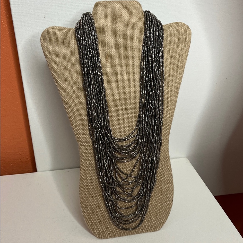 Elegant Hematite Beaded Necklace